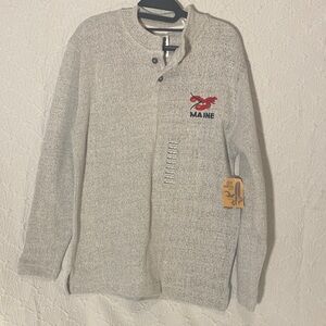 Maine Gray Crewneck Sweater